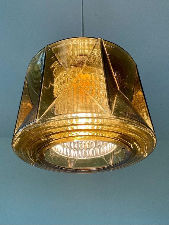 Image 1 of Carl Fagerlund hanger van amberglas voor Orrefors, jaren 60 — Scandinavisch modern