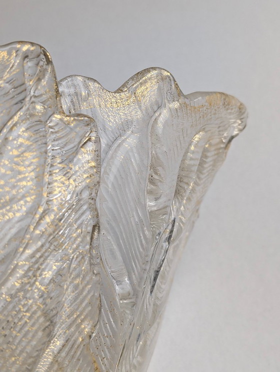 Image 1 of Coppia applique Barovier & Toso Foglia d'Oro in Murano, anni '80