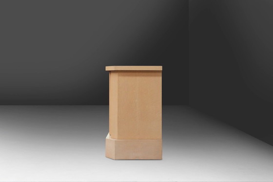 Image 1 of Credenza in legno di radica laccata avorio di Jean Claude Dresse, anni '70