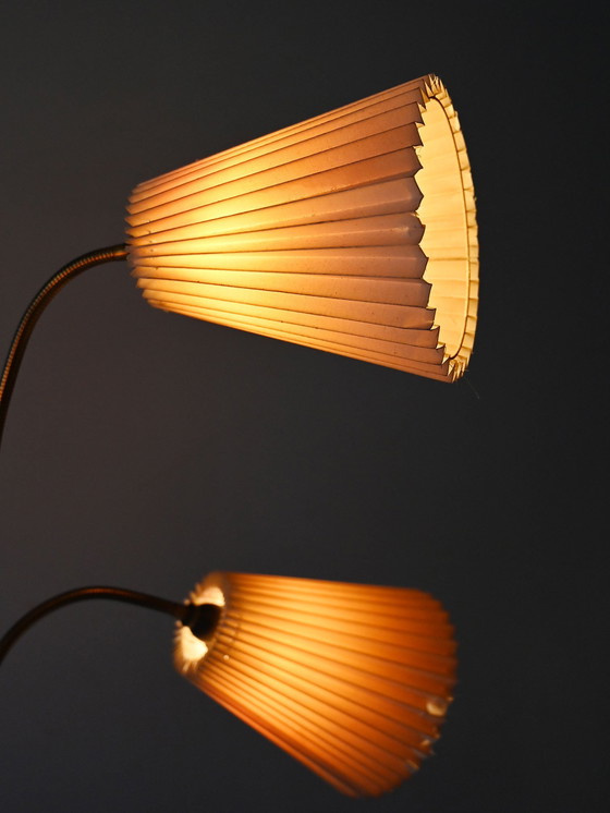 Image 1 of Scandinavische vloerlamp met drie armen uit 1950