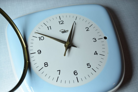 Orologio da Parete Mid Century Vintage da Cucina Blu – Selva, Other, Mid Century Modern (photo 4 of 6)