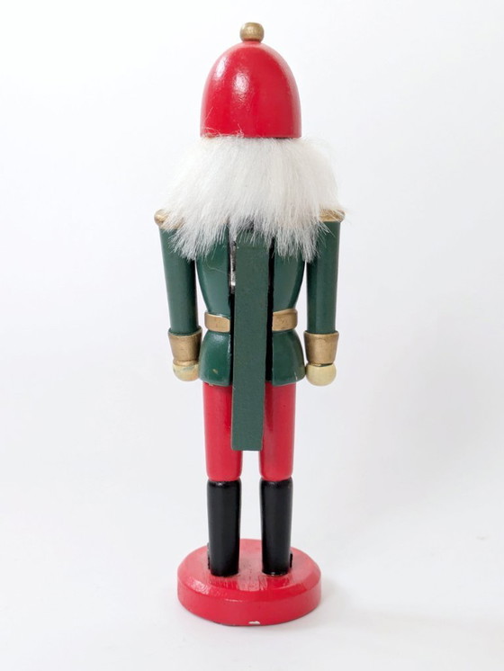 Image 1 of Petit soldat casse-noisette allemand vintage | Figurine de Noël artisanale d'art populaire