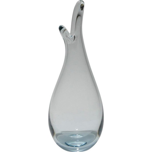 Vase vintage en forme de canard par Per Lütken pour Holmegaard, Danemark 1955