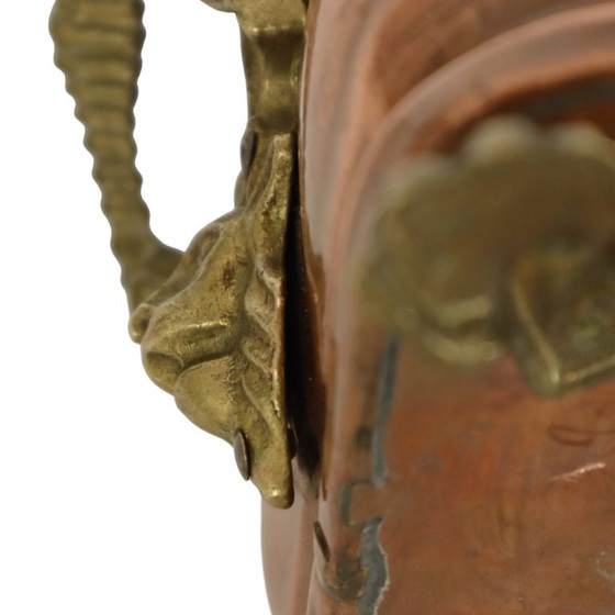 Fioriera antica in rame con piedini a zampa di leone e teste di leone, XIX secolo. – Vasi per piante, Copper (photo 12 of 14)
