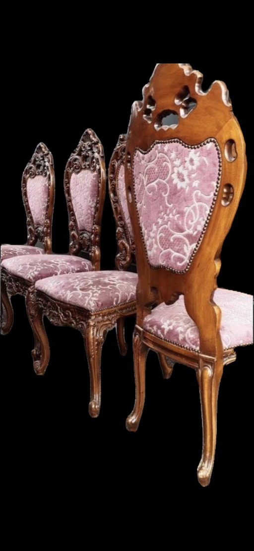 4 barok eetkamer stoelen