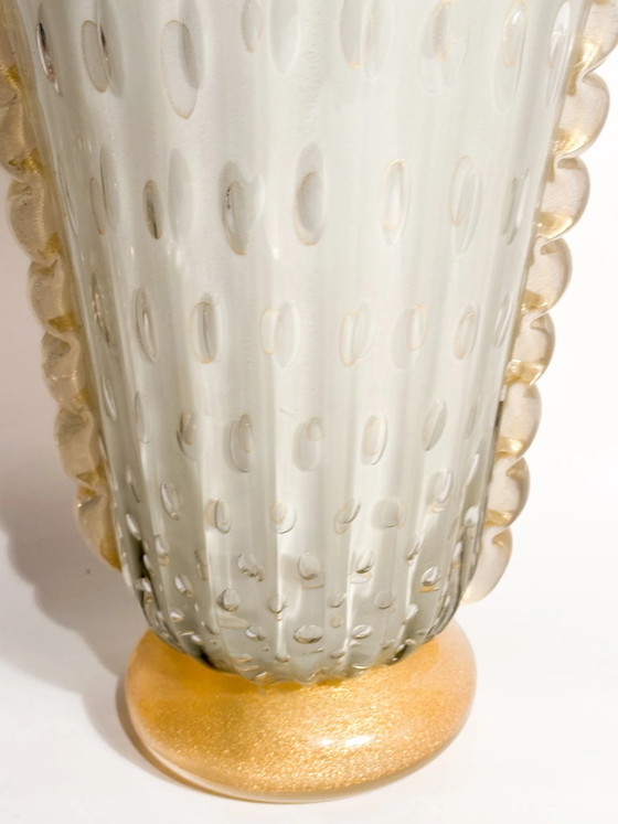 Murano Bullicante Glass Vase by Barovier & Toso, 1960s – Murano Glass (photo 3 of 16)