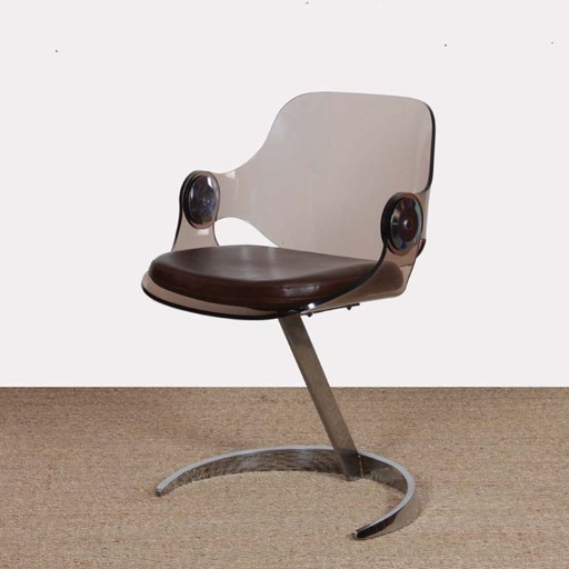 Chaise vintage dans le goût de Boric Tabacoff, 1970