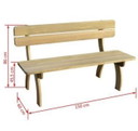 Banc de jardin classique en pin