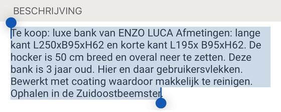 Image 1 of Enzo Luca hoekbank