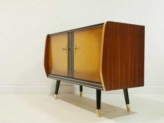 Image 1 of Buffet vintage, années 60, Allemagne - Placage noyer & bouleau