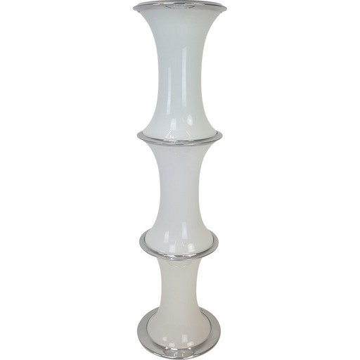 Vintage bamboe vloerlamp van Enrico Tronconi voor Vistosi, 1970