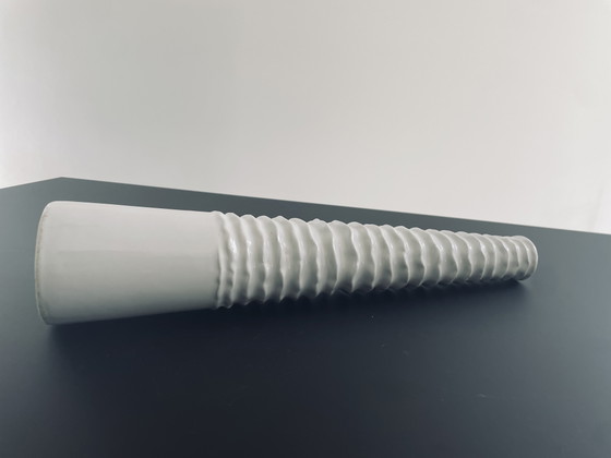 Image 1 of Vaso di design bianco, 45 cm – minimalista – in ceramica