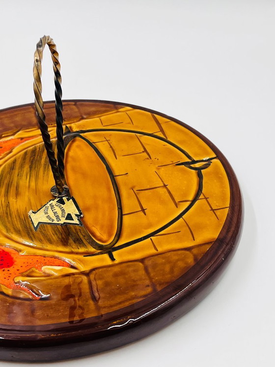 Image 1 of Plateau à fromages décor chaudron Vallauris