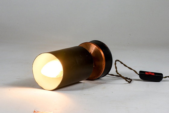 Lampada da Tavolo Orientabile in Metallo Verniciato Nero e Rame Funzionante, Italia 1970 – Lampade da tavolo (photo 8 of 8)