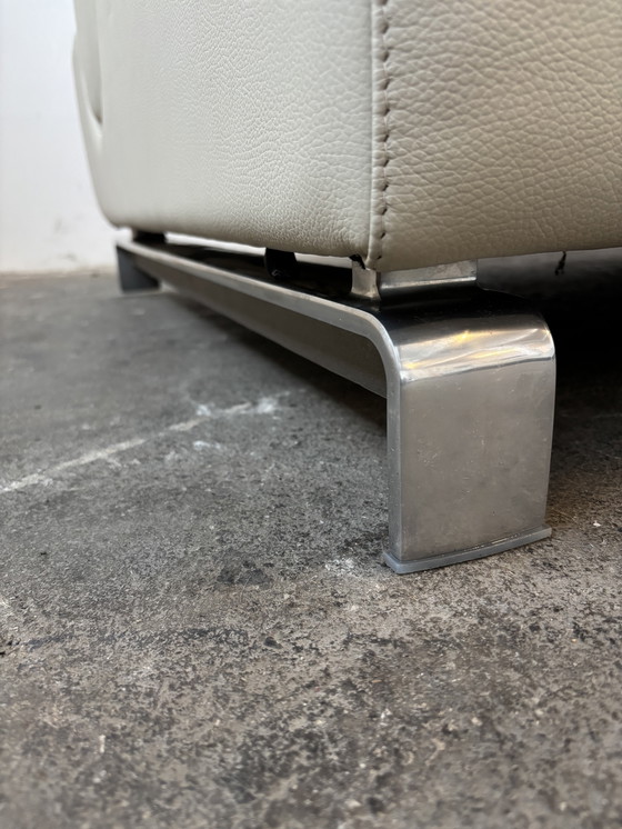 Image 1 of Sofá de diseño Leolux B-Flat, piel, gris-beige