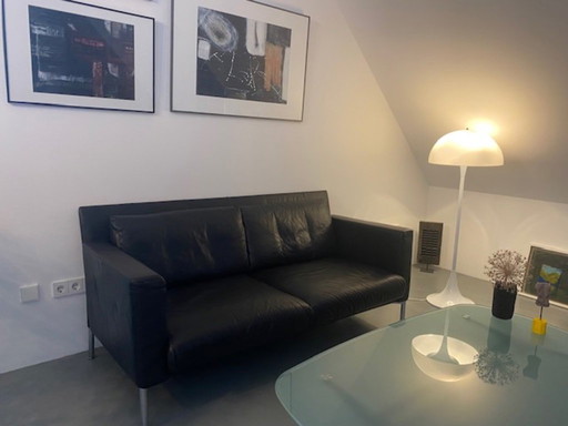 Leather sofa "Jason" by Walter Knoll - 2-seater - black