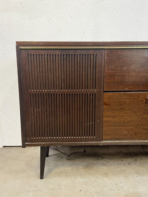 Image 1 of Vintage Audiomeubel / Dressoir Met Verlichting, Prinz, Engeland, 1960's