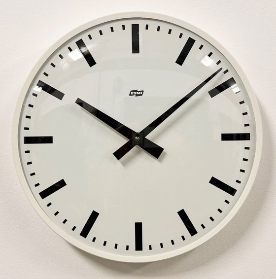 Image 1 of Orologio da parete vintage in bachelite bianca di ESMI, anni '80