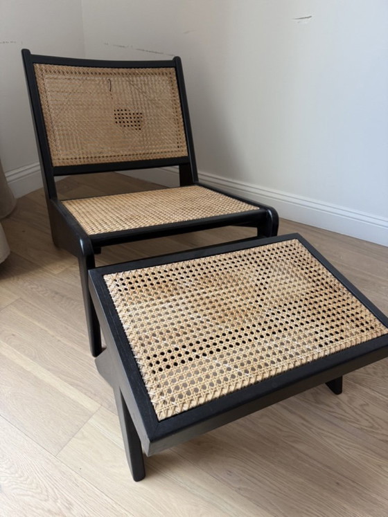 Poltrona lounge Kangaroo Detjer con poggiapiedi - Nero antracite – Poltrone, Rattan (photo 4 of 4)
