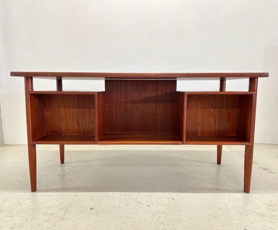 Image 1 of Danish Midcentury 'Floating-Top' Desk, 1960s.