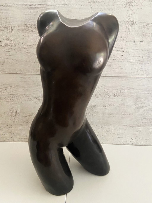 Bronzen Antiek Beeldhouwwerk Gesigneerd S. Dali Ontwerp vrouwelijk lichaam