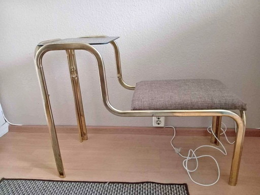 Banc en Laiton Vintage, années 1960