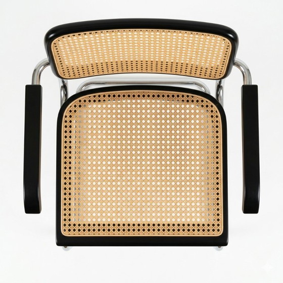 Image 1 of Fauteuil Cesca B64 noir Bauhaus Marcel Breuer, Italie