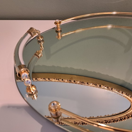 Dimart Milano Vassoio Specchio Dorato 24K – Hollywood Regency – Italia Anni '80 – Accessori da tavola (photo 5 of 13)