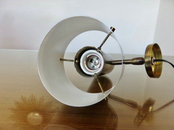 Image 1 of Dänische Wandleuchte aus massivem Messing, Jo Hammerborg, 1970