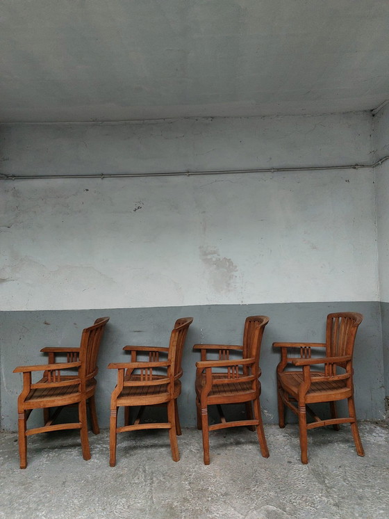 Image 1 of 4 Teakhouten Tuinstoelen