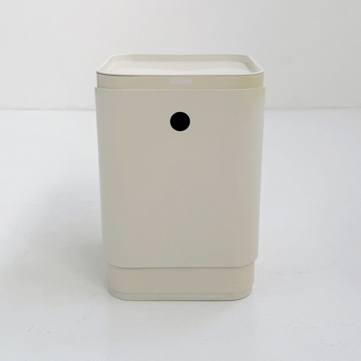 White Laundry Bin by Anna Castelli for Kartell, 1970s