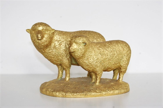 Image 1 of Naoki Tominaga - (1913-2006 Japón) Oveja de bronce adornada