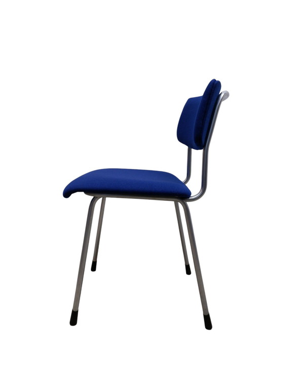 Image 1 of Silla Gispen 1231 de tela azul, años 60