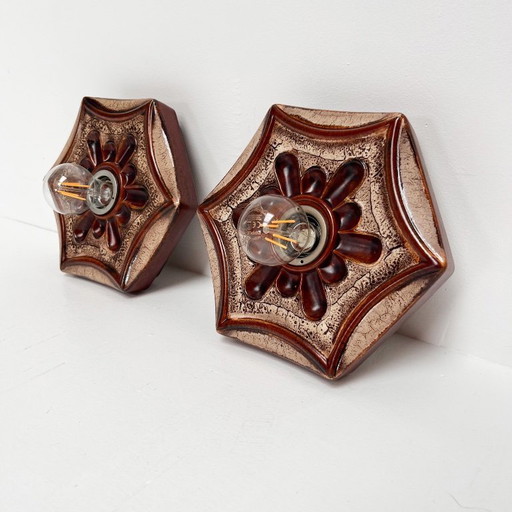 Suite de 2 appliques Hustadt Leuchten, années 1970