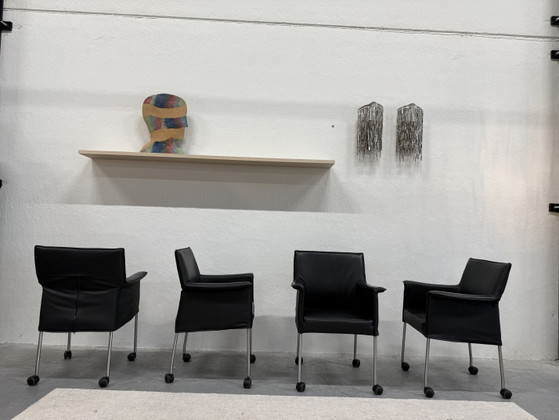 Image 1 of 4 Design on Stock Gola Dining Chair with Wheel Black