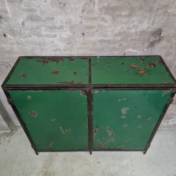 Image 1 of Industrial vintage cabinet highboard bar wall cabinet bookcase metal cabinet