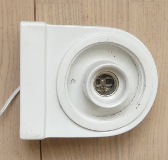 Image 1 of Ceramic sphere lamp, wall light, sphere lamp, white opal glass, 1930s, UK1aeb