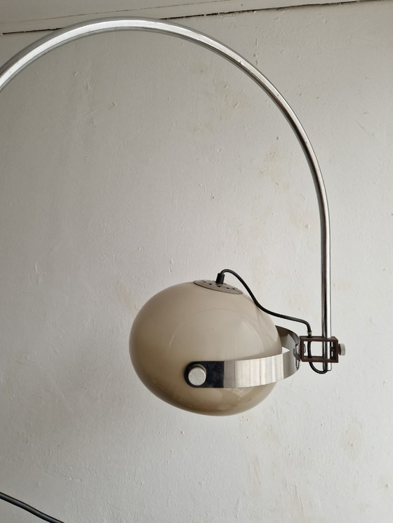 Image 1 of Vintage booglamp chroom mushroom Dijkstra design