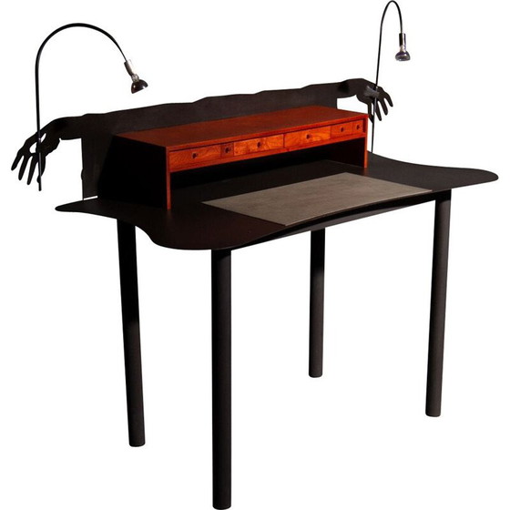 Image 1 of Vintage desk in wood and chromed steel by Entremanos Andrés Nagel, 1988