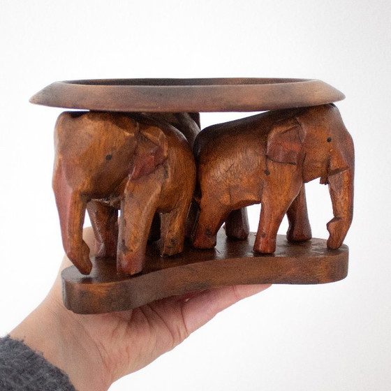 Image 1 of Pflanzenständer in Elefantenform aus Holz