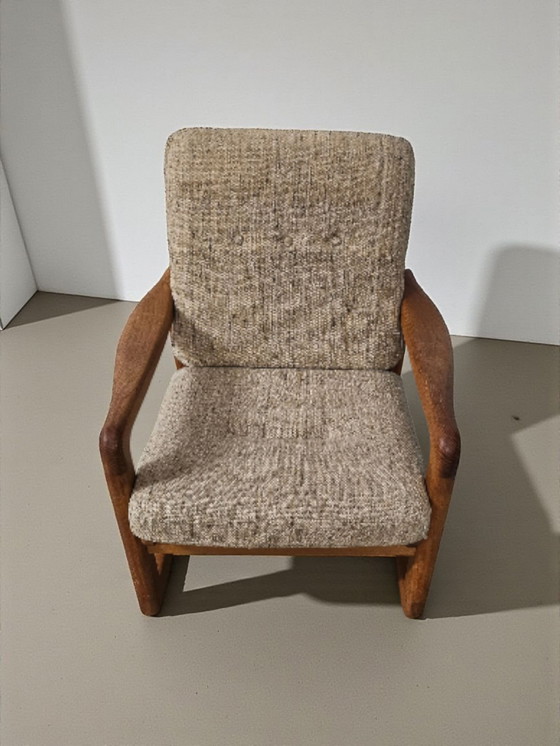 Image 1 of Mid Century Teak 2 Seater Sofa + Armchair Holstebro Møbelfabrik Made in Denmark 1970s