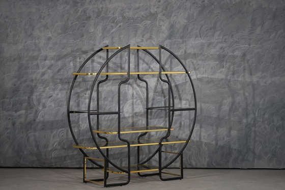 Image 1 of Vintage Hollywood Regency etagèreplank, Italië, jaren 70.