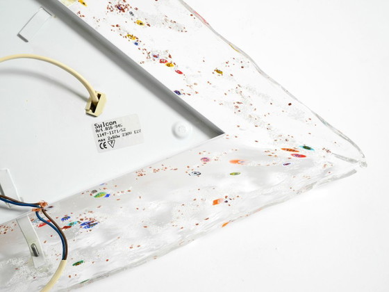 Image 1 of Post Modern Murano glass triangle ceiling lamp by Sylcom, Italy, 1985