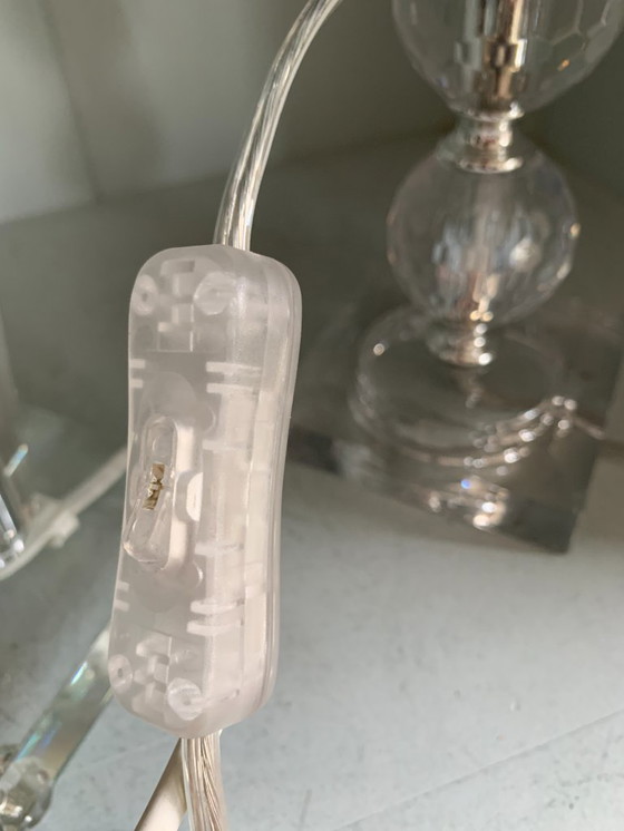 Image 1 of Bellissimo set di lampade da tavolo vintage a forma di globo impilate/vetro acrilico