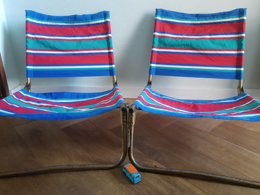 Ensemble de chaises de camping françaises Lafuma des années 60-70
