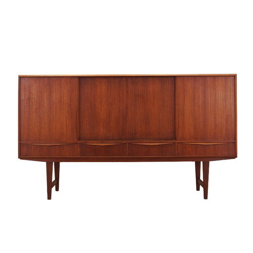 Teak-Highboard, dänisches Design, 1960er Jahre, Designer: E.W. Bach
