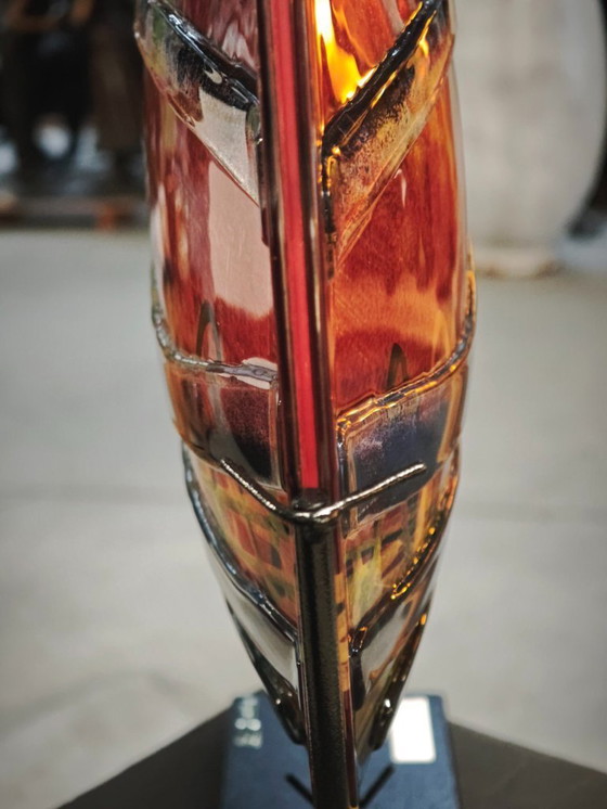 Image 1 of Murano picasso Style Vase with colors Design butterfly GLASS brand new ART 50 cm