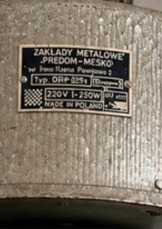 Robust Vintage Industrial Pendant Lamp 1978 From Poland – mesko, Aluminium, Metal (photo 3 of 5)