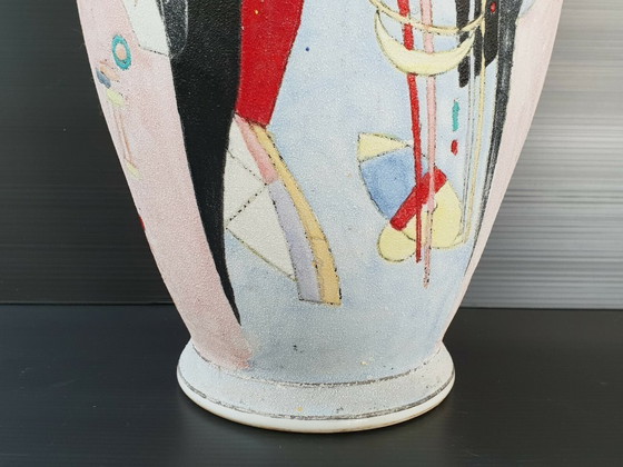 Image 1 of SUPERB & IMPORTANT VINTAGE ITALIAN VASE 1980 CERAMIC 80S 80'S 80s