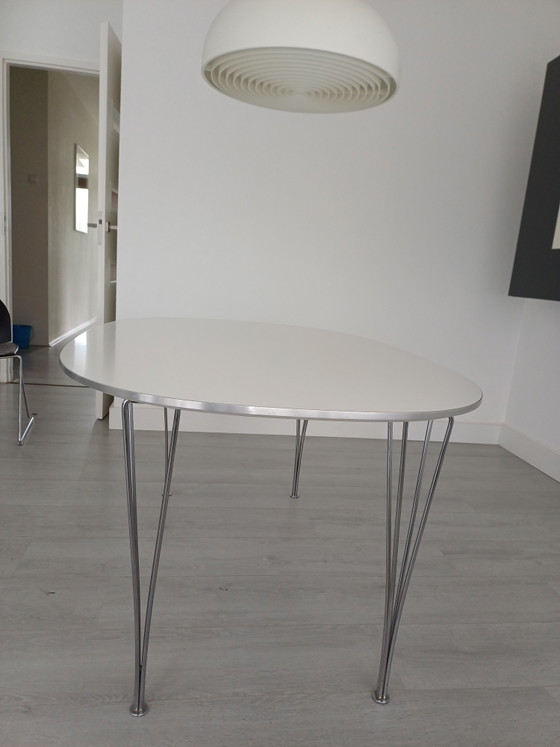 Fritz Hansen Dining Table With Chairs. – Dining set, Metal, Wood (photo 6 of 6)